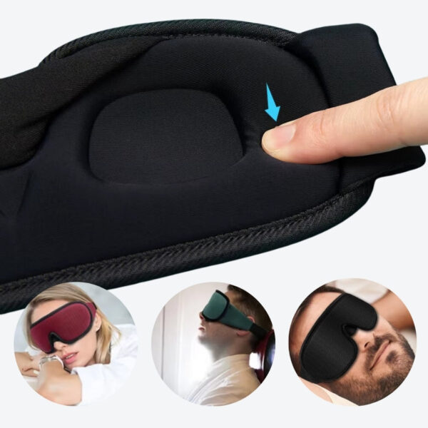 Masque de Sommeil 3D - Noir – Image 2